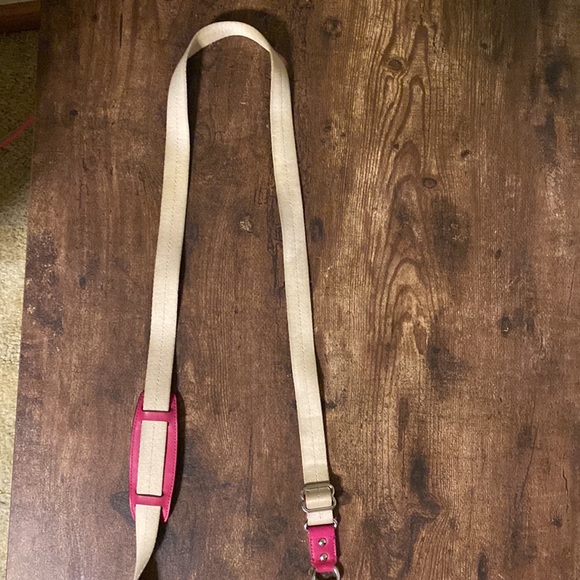 Authentic Coach Legacy Signature Stripe Swingpack Crossbody Bag Khaki Pink - Picture 5 of 17